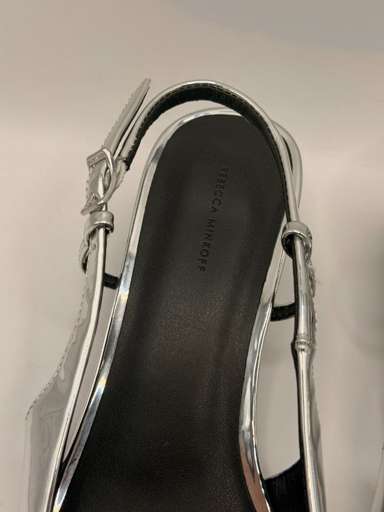 Rebecca Minkoff Womens Silver Slingback Heel Sandal Sz 8 M — image 3 of 8